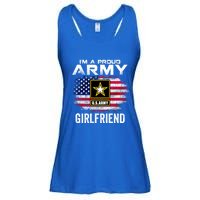 I'm A Proud Army Friend With American Flag Veteran Gift Ladies Essential Flowy Tank