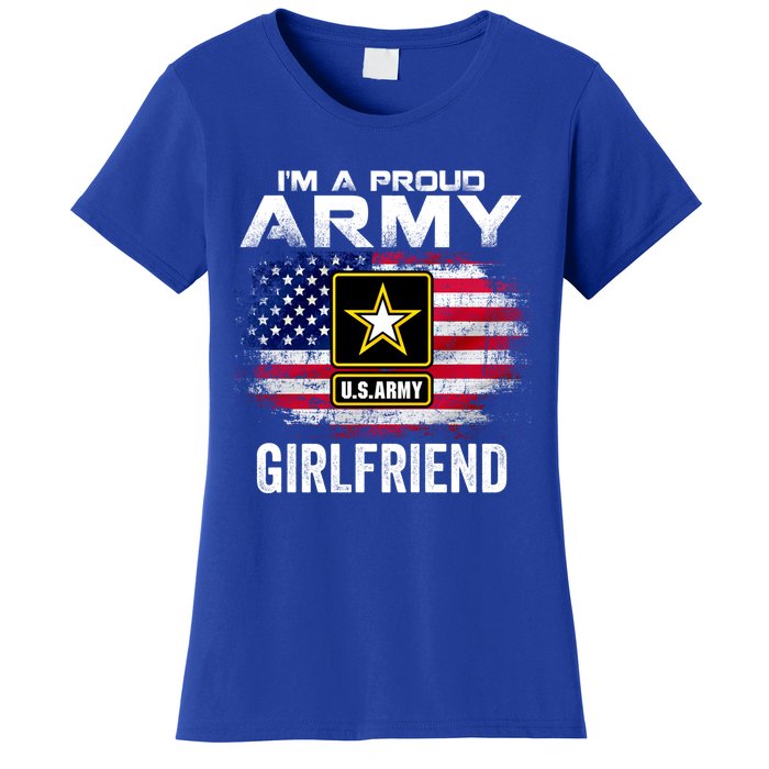 I'm A Proud Army Friend With American Flag Veteran Gift Women's T-Shirt