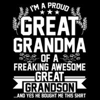 Im A Proud Grandma Of A Grandson Grandmother Great Gift City Backpack