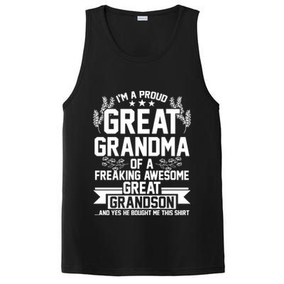 Im A Proud Grandma Of A Grandson Grandmother Great Gift PosiCharge Competitor Tank