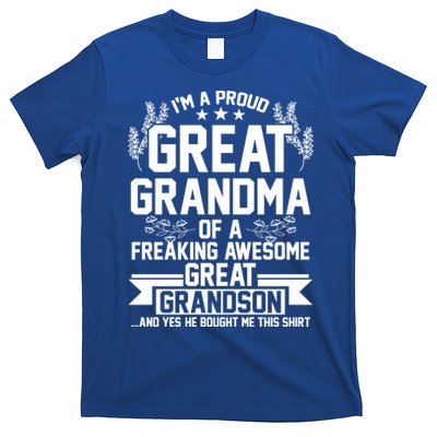 Im A Proud Grandma Of A Grandson Grandmother Great Gift T-Shirt