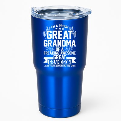 Im A Proud Grandma Of A Grandson Grandmother Great Gift Tumbler