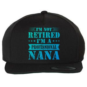 Im A Professional Nana Funny Mothers Day Retired Grandma Gift Wool Snapback Cap