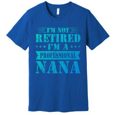 Im A Professional Nana Funny Mothers Day Retired Grandma Gift Premium T-Shirt