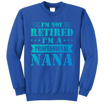 Im A Professional Nana Funny Mothers Day Retired Grandma Gift Tall Sweatshirt