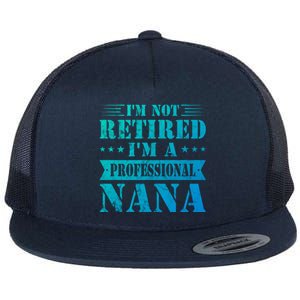 Im A Professional Nana Funny Mothers Day Retired Grandma Gift Flat Bill Trucker Hat