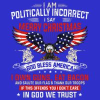 I Am Politically Incorrect God Bless American Christ Eagle Womens Tank Top