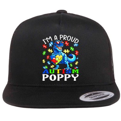 I'm A Proud Autism Poppy Dinosaur Gift Flatbill Hat