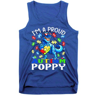 I'm A Proud Autism Poppy Dinosaur Gift Tank Top