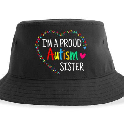 Im A Proud Autism Sister Women Gifts Autism Awareness Sustainable Bucket Hat