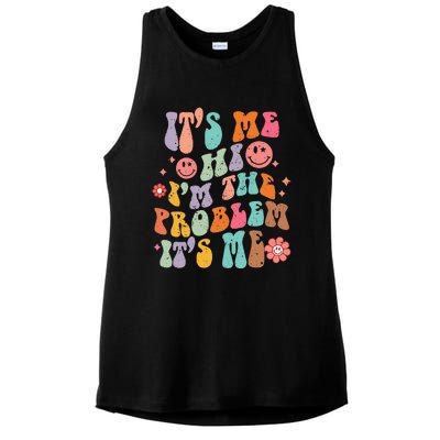 I'm A Problem Groovy Funny Sarcasm Humor Ladies PosiCharge Tri-Blend Wicking Tank