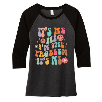 I'm A Problem Groovy Funny Sarcasm Humor Women's Tri-Blend 3/4-Sleeve Raglan Shirt