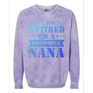 Im A Professional Nana Funny Mothers Day Retired Grandma Gift Colorblast Crewneck Sweatshirt