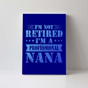 Im A Professional Nana Funny Mothers Day Retired Grandma Gift Canvas