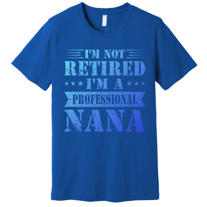 Im A Professional Nana Funny Mothers Day Retired Grandma Gift Premium T-Shirt