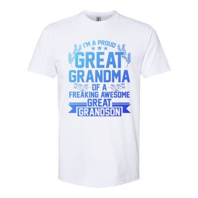 Im A Proud Grandma Of A Grandson Grandson Gift Softstyle® CVC T-Shirt