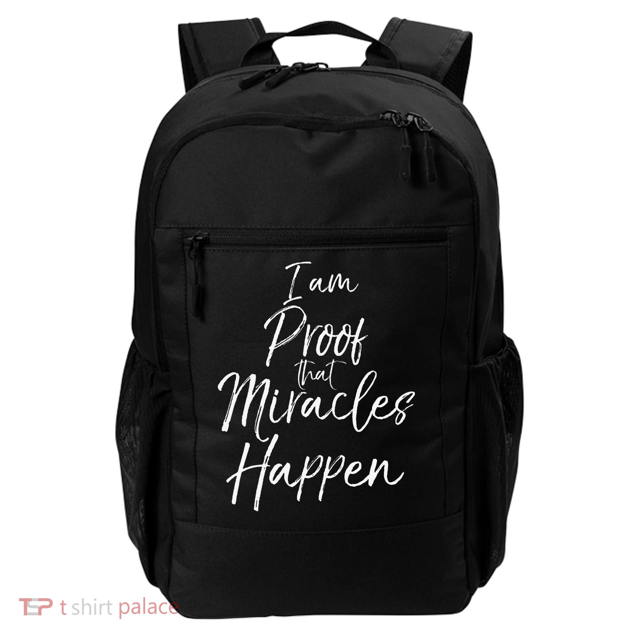 I Am Proof That Miracles Happen Fun Cute Christian Backpack
