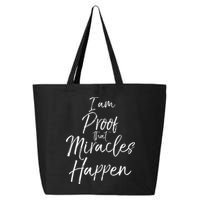 I Am Proof That Miracles Happen Fun Cute Christian 25L Jumbo Tote