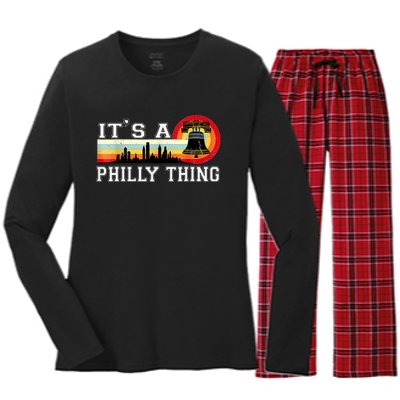 It's A Philly Thing Its A Philadelphia Thing Fan Retro It's A Philly Thing Women's Long Sleeve Flannel Pajama Set 