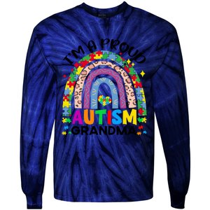 I’M A Proud Autism Awareness Month Grandma Tie-Dye Long Sleeve Shirt