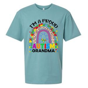 I’M A Proud Autism Awareness Month Grandma Sueded Cloud Jersey T-Shirt