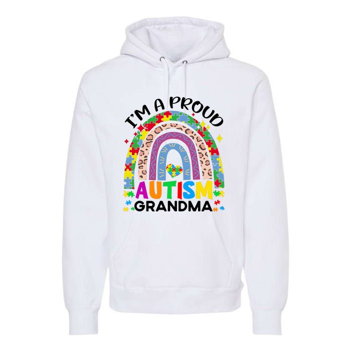 I’M A Proud Autism Awareness Month Grandma Premium Hoodie