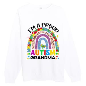 I’M A Proud Autism Awareness Month Grandma Premium Crewneck Sweatshirt