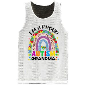 I’M A Proud Autism Awareness Month Grandma Mesh Reversible Basketball Jersey Tank