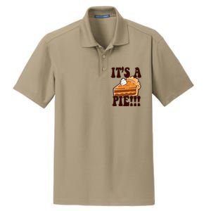 Its A Pie Funny Thanksgiving Dry Zone Grid Polo