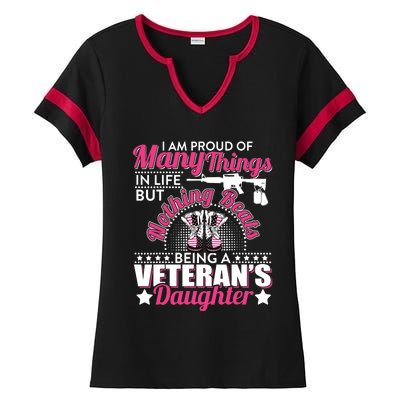 I Am Proud Of Being A Veteran's Daughter Veteran Day Ladies Halftime Notch Neck Tee