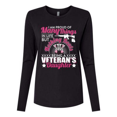 I Am Proud Of Being A Veteran's Daughter Veteran Day Womens Cotton Relaxed Long Sleeve T-Shirt