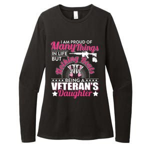 I Am Proud Of Being A Veteran's Daughter Veteran Day Womens CVC Long Sleeve Shirt