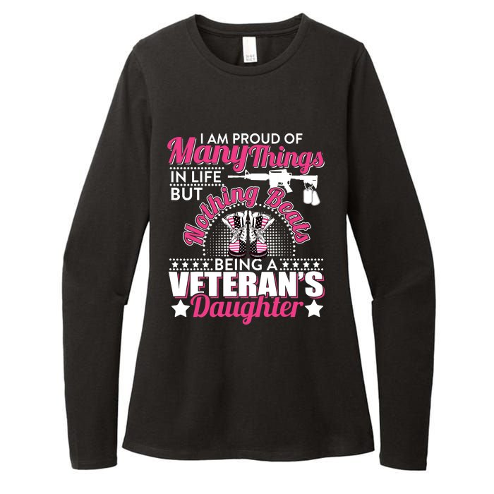 I Am Proud Of Being A Veteran's Daughter Veteran Day Womens CVC Long Sleeve Shirt