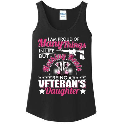 I Am Proud Of Being A Veteran's Daughter Veteran Day Ladies Essential Tank