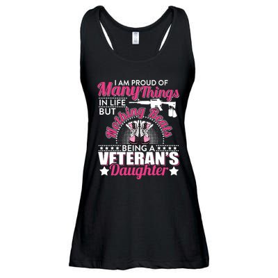 I Am Proud Of Being A Veteran's Daughter Veteran Day Ladies Essential Flowy Tank