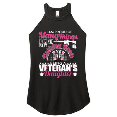 I Am Proud Of Being A Veteran's Daughter Veteran Day Women’s Perfect Tri Rocker Tank