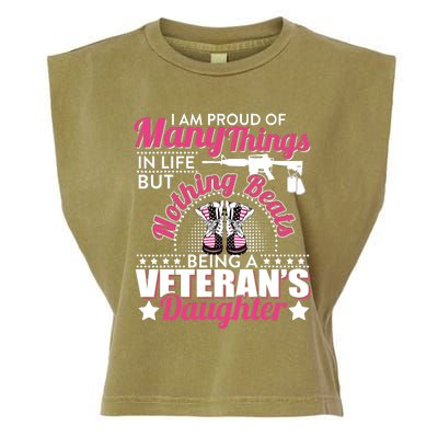 I Am Proud Of Being A Veteran's Daughter Veteran Day Garment-Dyed Women's Muscle Tee