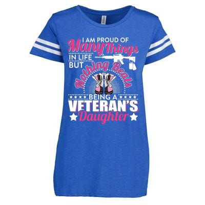 I Am Proud Of Being A Veteran's Daughter Veteran Day Enza Ladies Jersey Football T-Shirt