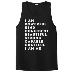 I Am Powerful Kind Confident Beautiful Strong Capable Quote Cute Gift PosiCharge Competitor Tank