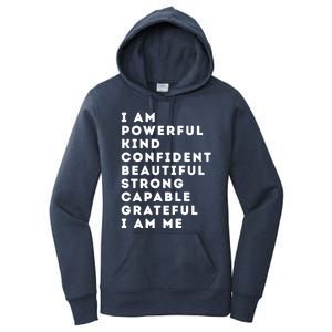 I Am Powerful Kind Confident Beautiful Strong Capable Quote Cute Gift Women's Pullover Hoodie