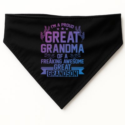 Im A Proud Grandma Of A Grandson Grandson Gift USA-Made Doggie Bandana