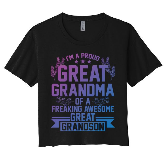Im A Proud Grandma Of A Grandson Grandson Gift Crop Top