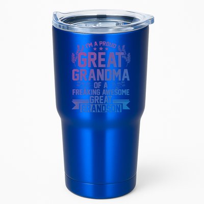 Im A Proud Grandma Of A Grandson Grandson Gift Tumbler