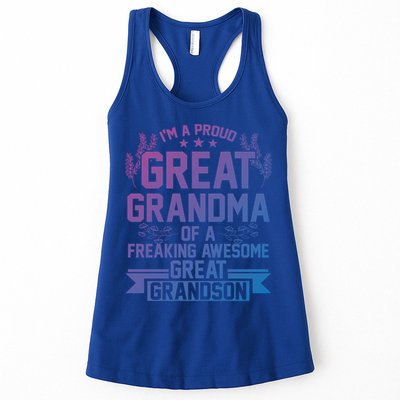 Im A Proud Grandma Of A Grandson Grandson Gift Womens Tank Top