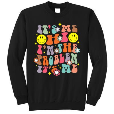 IM A Problem Retro Groovy Sarcasm Humor Face Funny Sweatshirt