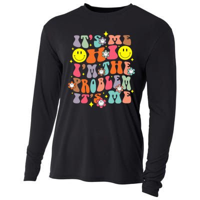 IM A Problem Retro Groovy Sarcasm Humor Face Funny Cooling Performance Long Sleeve Crew