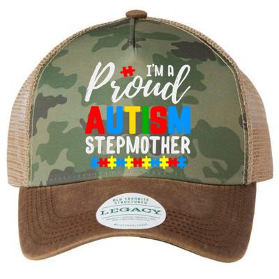 I'm A Proud Autism Stepmother Autism Gift Legacy Tie Dye Trucker Hat