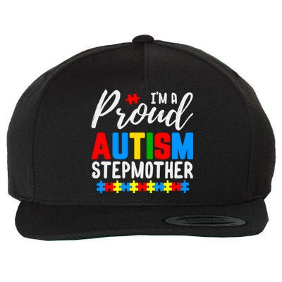 I'm A Proud Autism Stepmother Autism Gift Wool Snapback Cap