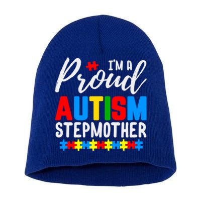 I'm A Proud Autism Stepmother Autism Gift Short Acrylic Beanie