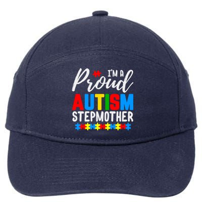 I'm A Proud Autism Stepmother Autism Gift 7-Panel Snapback Hat